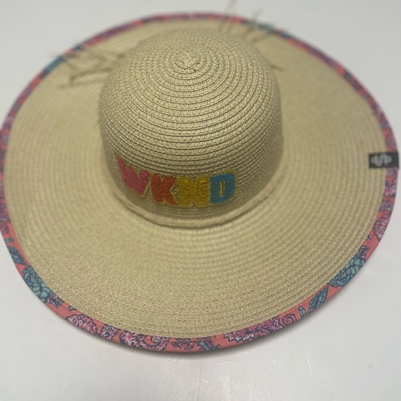 Simply Southern Preppy Bucket Straw WKND Hat Womens OS - Picture 2 of 10